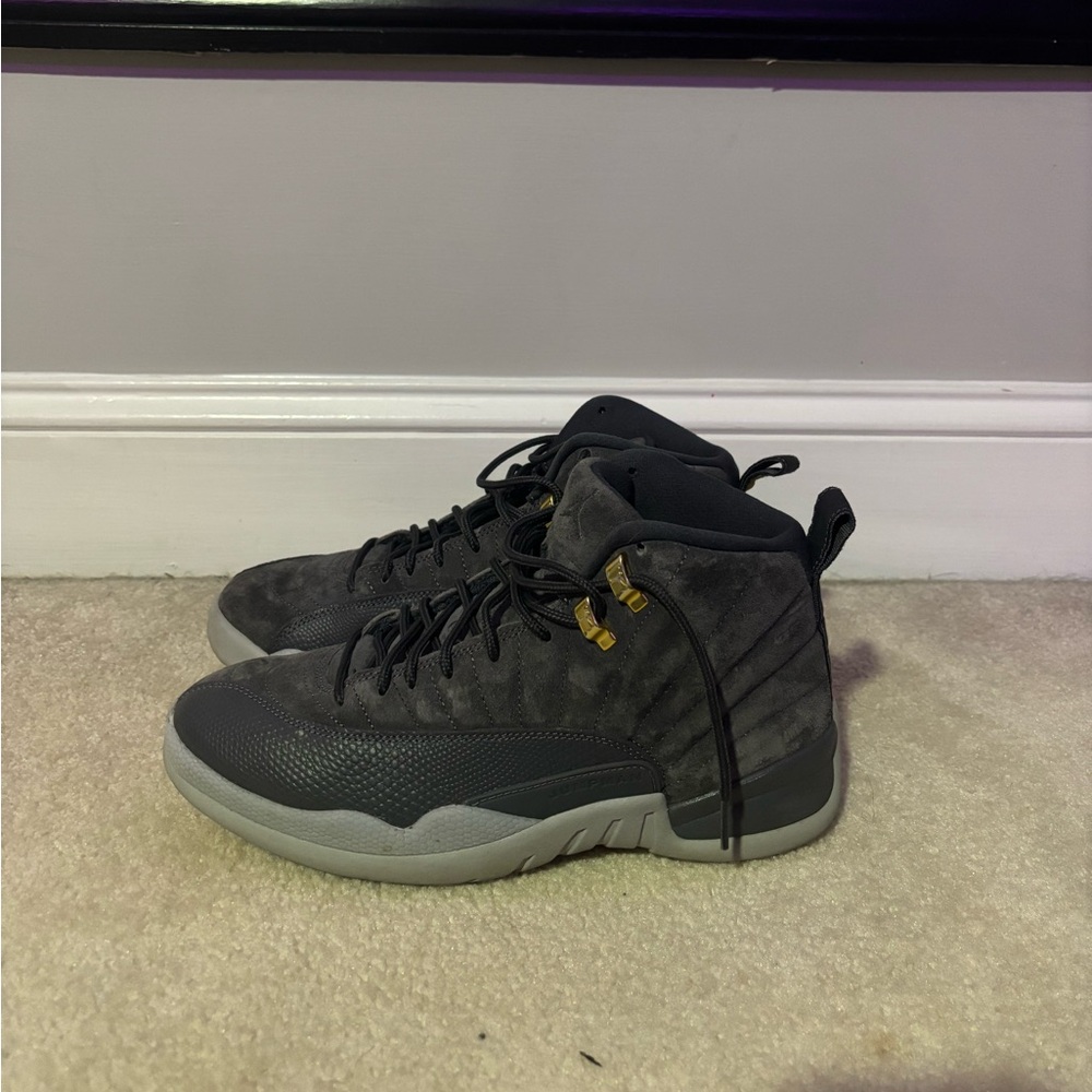 Jordan 12 Dark Grey  ( will be cleaned prior to shipping )